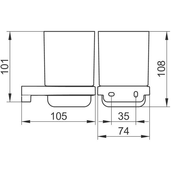 Стакан для зубных щеток Keuco Moll 12750019000 - 3 Стакан для зубных щеток Keuco Moll 12750019000 фото 3