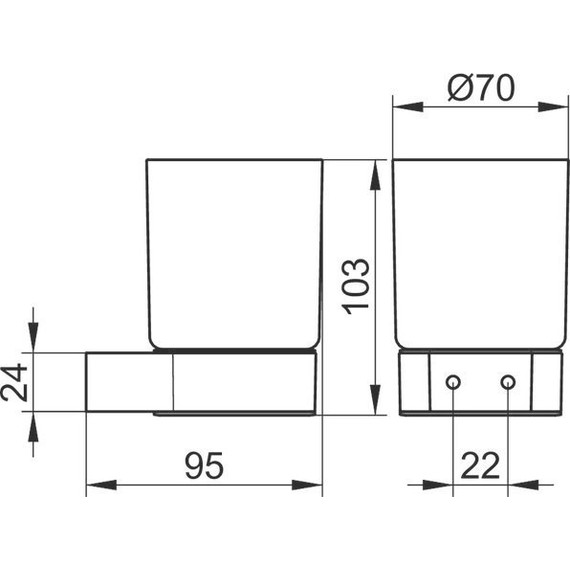 Стакан для зубных щеток Keuco Plan 14950010100, цвет хром фото 3