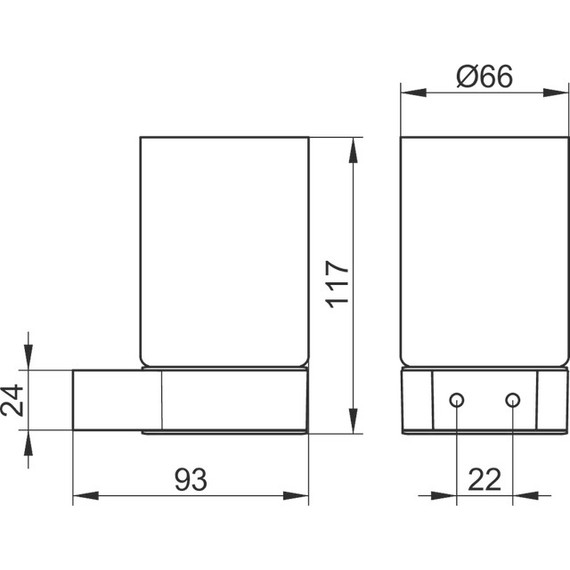 Стакан для зубных щеток Keuco Plan 14950379000, цвет чёрный матовый фото 9