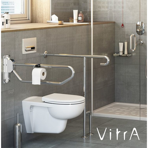 Унитаз подвесной безободковый Vitra Conforma 5810B003-6234 для людей с ограниченными возможностями, с крышкой дюропласт фото 3
