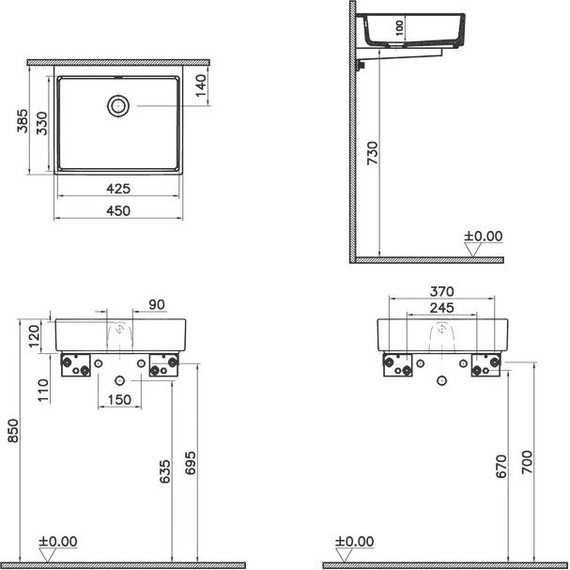 Раковина-чаша Vitra ArchiPlan 45 см 7403B003-0012 фото 2
