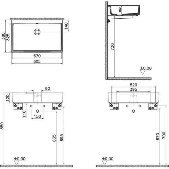 Раковина-чаша Vitra ArchiPlan 60 см 7404B003-0012 фото 2