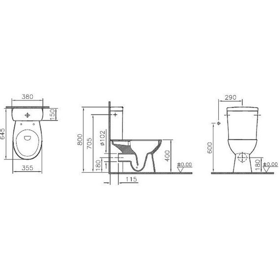 Унитаз-компакт Vitra S10 9822B003-7204 с крышкой микролифт фото 2