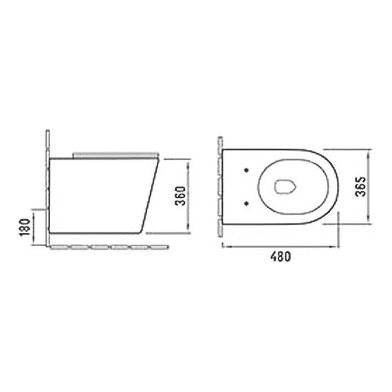 Унитаз подвесной безободковый Comforty 105MDH с крышкой микролифт, графит матовый, Цвет производителя: чёрный фото 3