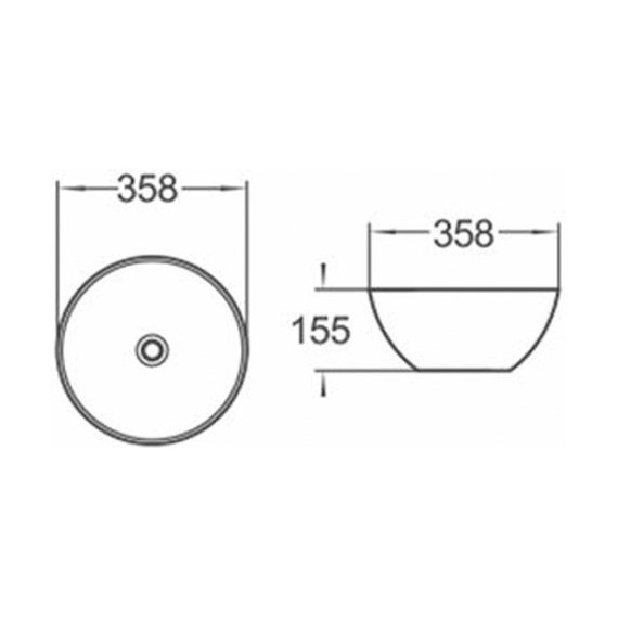 Раковина-чаша Comforty 35 см 107MB, черный матовый - 7 Раковина-чаша Comforty 35 см 107MB, черный матовый фото 7