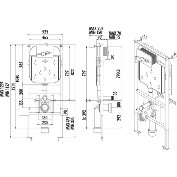 Инсталляция для унитаза Creavit GR5003.01 фото 3