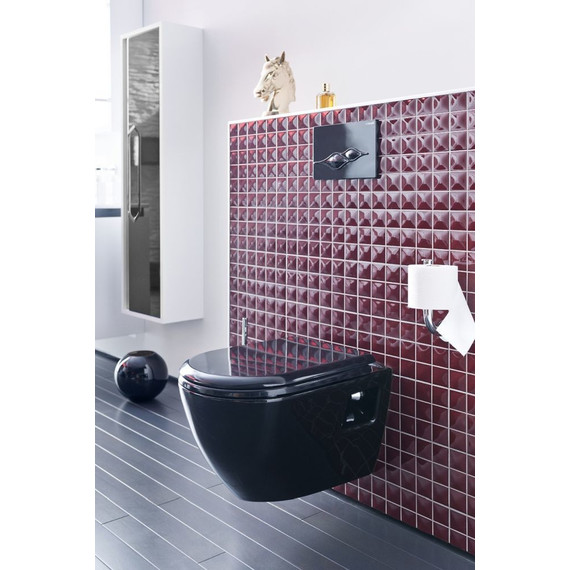 Кнопка смыва Creavit Ufo GP1002.02, черный глянцевый фото 2