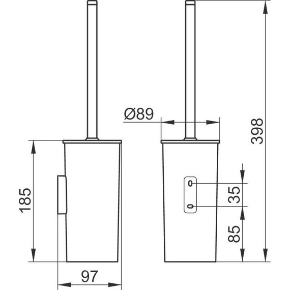 Ёршик для унитаза Keuco Moll 12764010100, цвет белый - 3 Ёршик для унитаза Keuco Moll 12764010100, цвет белый фото 3