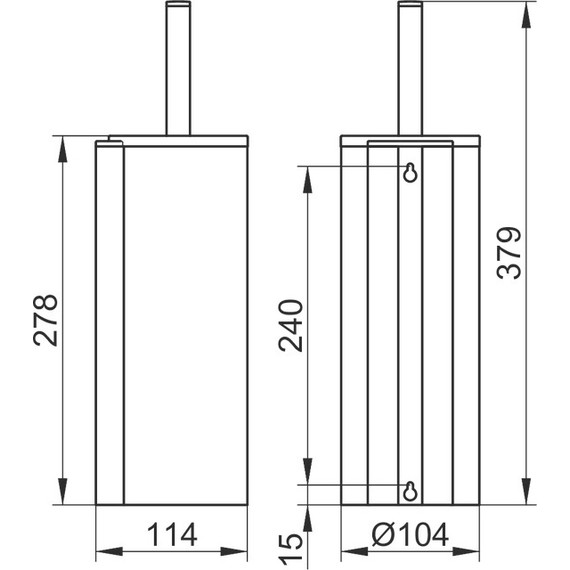 Ёршик для унитаза Keuco Plan 14964070100, цвет нержавеющая сталь - 2 Ёршик для унитаза Keuco Plan 14964070100, цвет нержавеющая сталь фото 2