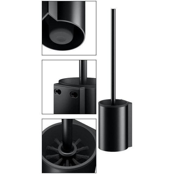 Ёршик для унитаза Keuco Plan 14972370200, цвет чёрный матовый - 11 Ёршик для унитаза Keuco Plan 14972370200, цвет чёрный матовый фото 11