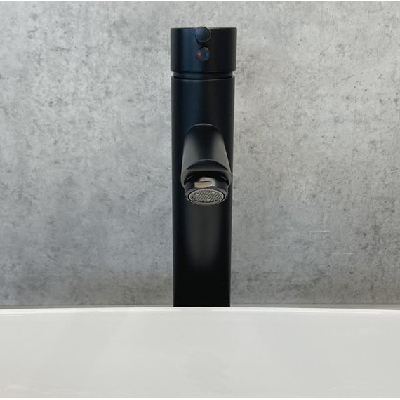 Смеситель для раковины высокий Comforty FC018B-CMT, черный матовый фото 3