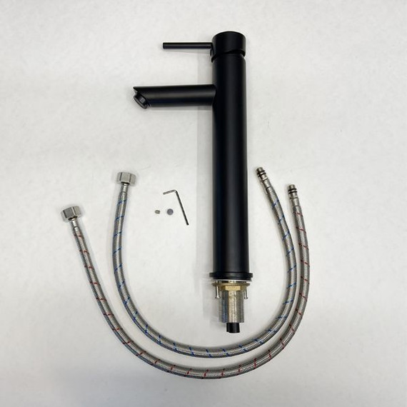 Смеситель для раковины высокий Comforty FC018B-CMT, черный матовый фото 6