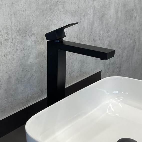 Смеситель для раковины высокий Comforty FC045B-CMT, черный матовый фото 3