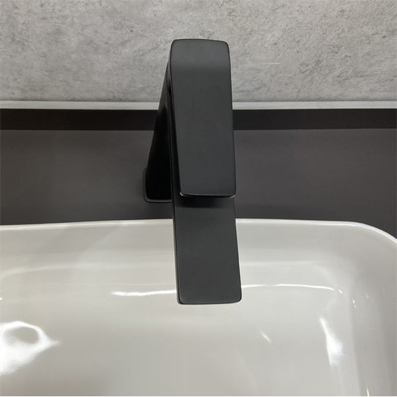 Смеситель для раковины высокий Comforty FC071B-CMT, черный матовый, Цвет производителя: чёрный матовый фото 3