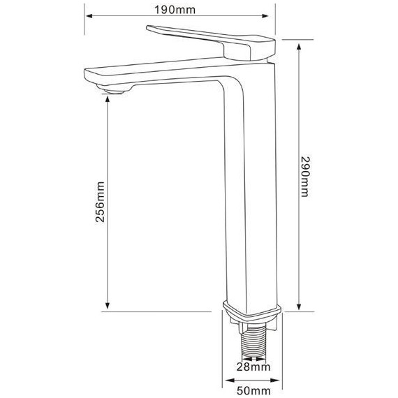 Смеситель для раковины высокий Comforty FC071B-CMT, черный матовый, Цвет производителя: чёрный матовый фото 7