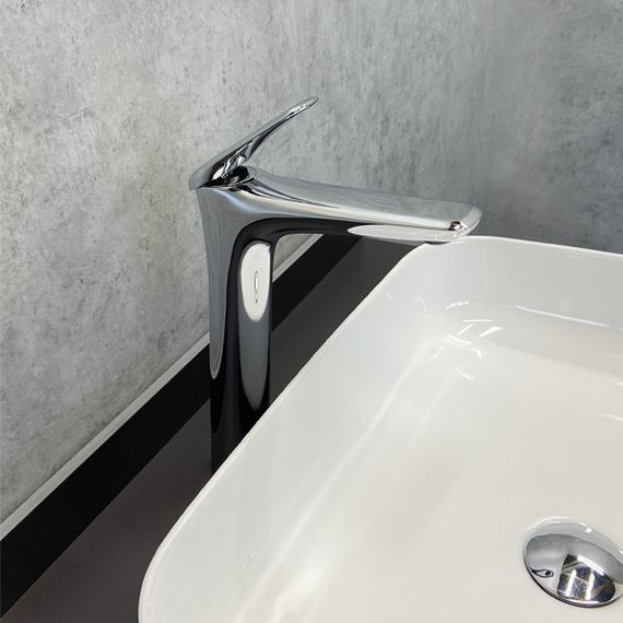 Смеситель для раковины высокий Comforty FC074B-CCT, Цвет производителя: хром фото 3