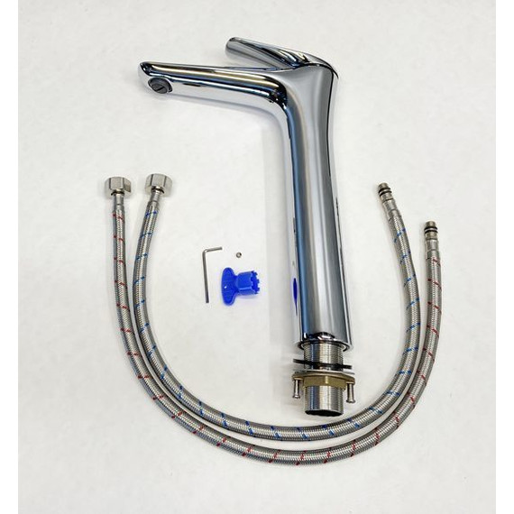 Смеситель для раковины высокий Comforty FC074B-CCT, Цвет производителя: хром фото 5