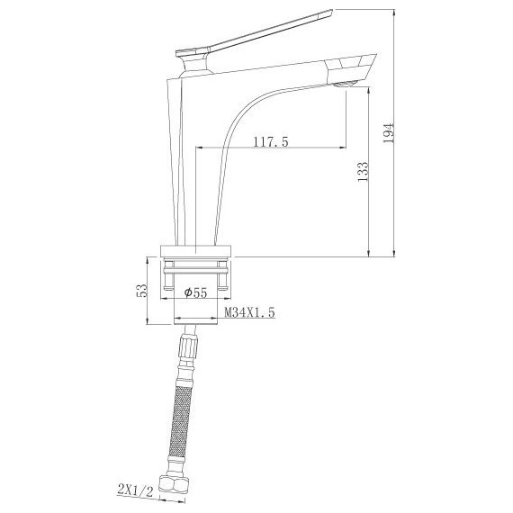 Смеситель для раковины Comforty FC088A-CMT, черный матовый фото 10