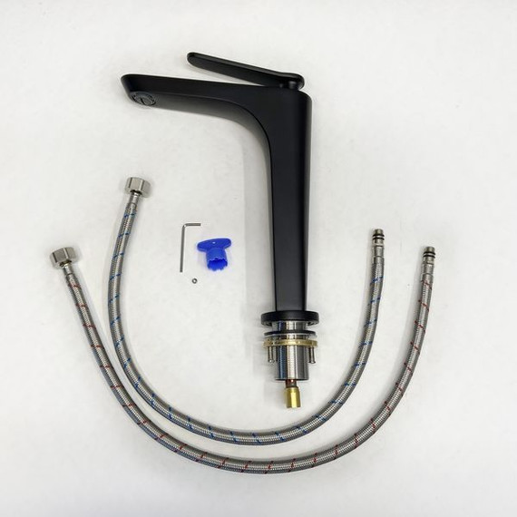 Смеситель для раковины высокий Comforty FC088B-CMT, черный матовый фото 9