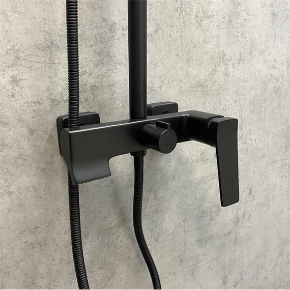 Душевая стойка Comforty FF071R-CMT, черный матовый - 9 Душевая стойка Comforty FF071R-CMT, черный матовый фото 9