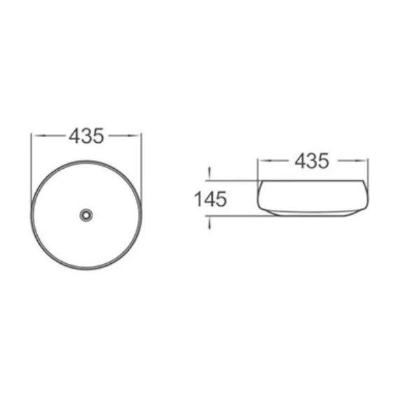 Раковина-чаша Comforty 43 см J2091, черный/бронза фото 7
