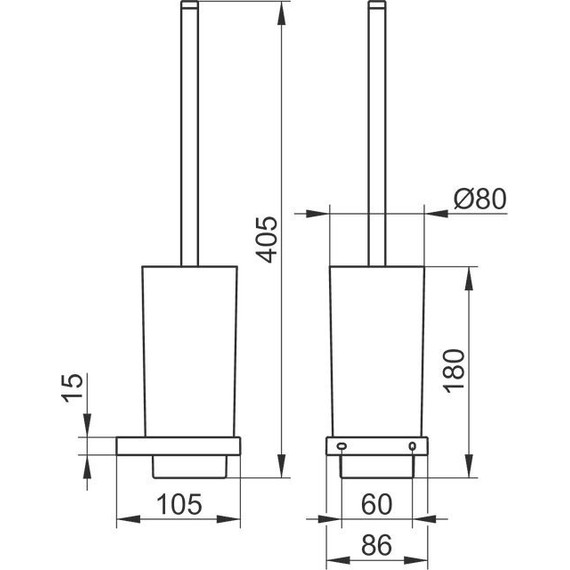 Ёршик для унитаза Keuco Edition 11 11164139000, цвет хром чёрный - 7 Ёршик для унитаза Keuco Edition 11 11164139000, цвет хром чёрный фото 7