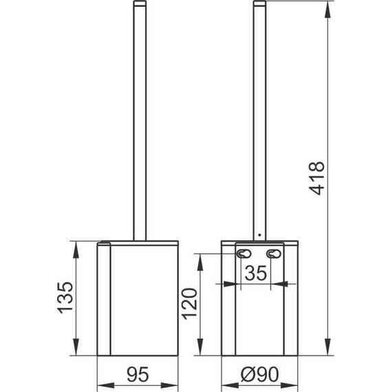 Ёршик для унитаза Keuco Plan 14972070100, цвет нержавеющая сталь - 2 Ёршик для унитаза Keuco Plan 14972070100, цвет нержавеющая сталь фото 2