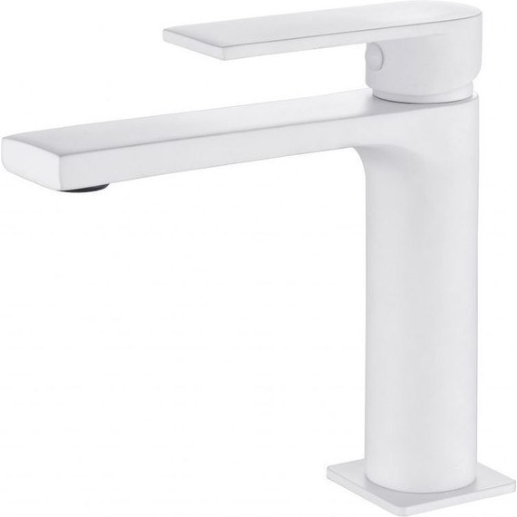Смеситель для раковины AQG Alpha 01ALP100BL, белый матовый фото 