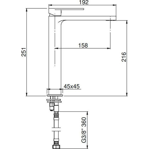 Смеситель для раковины высокий AQG Alpha 01ALP120CR фото 4