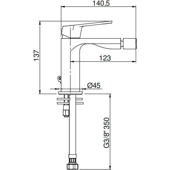 Смеситель для биде AQG Beta 01BET200CR фото 4