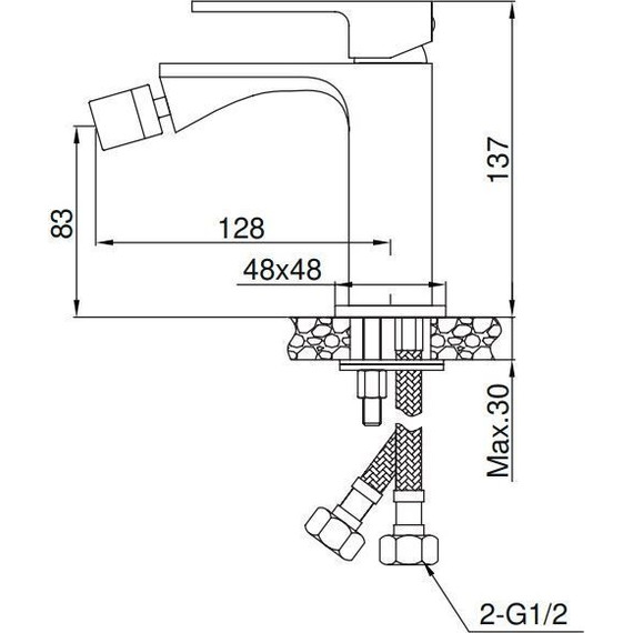 Смеситель для биде AQG Bold 01BOL200CR - 6 Смеситель для биде AQG Bold 01BOL200CR фото 6