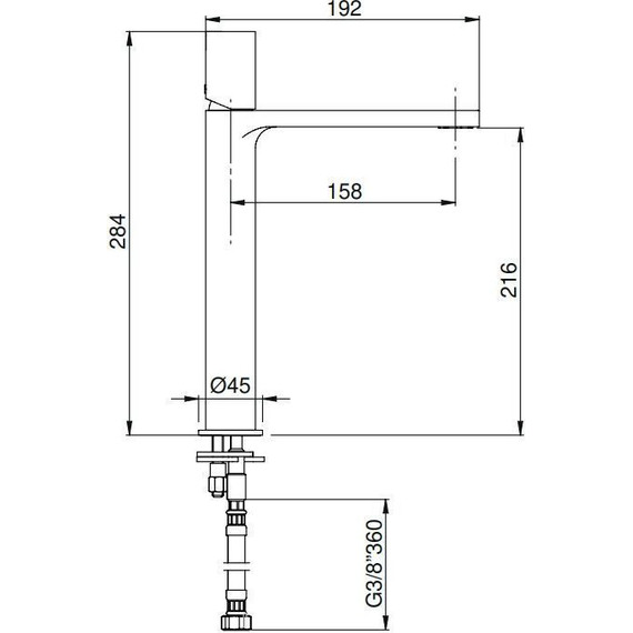 Смеситель для раковины высокий AQG Tube 01TUB120BL, белый матовый фото 3
