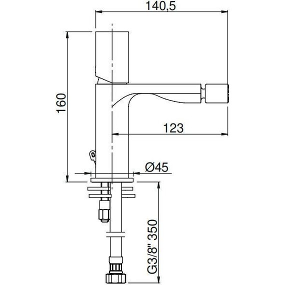 Смеситель для биде AQG Tube 01TUB200CR фото 5