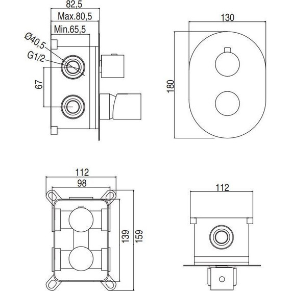 Смеситель для ванны AQG Tube 01TUB351NG, черный матовый - 2 Смеситель для ванны AQG Tube 01TUB351NG, черный матовый фото 2