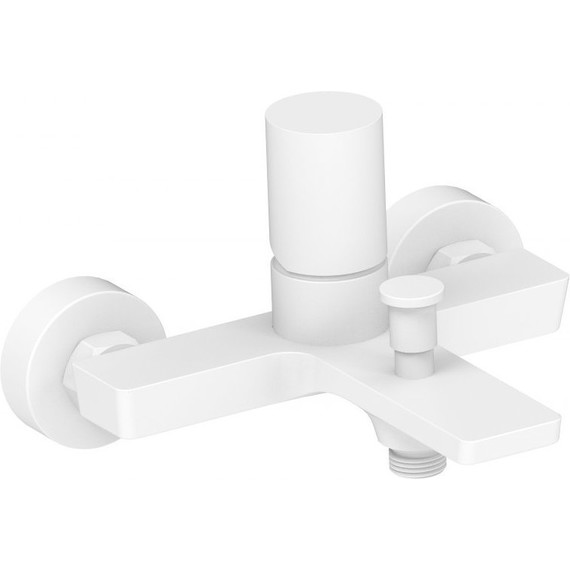 Смеситель для ванны AQG Tube 01TUB400BL, белый матовый фото 