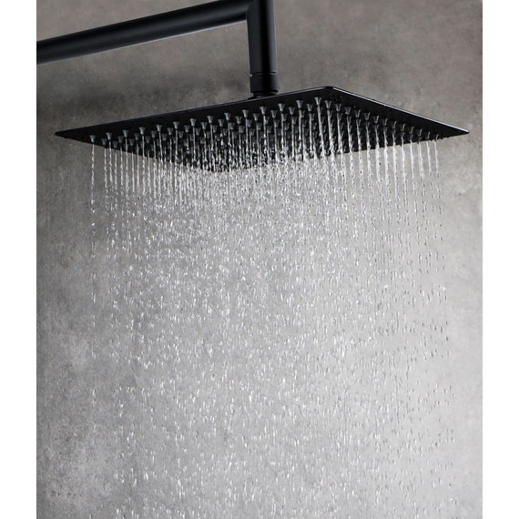 Верхний душ AQG Atlas 250x250 мм 11ATL0525C25, черный матовый фото 2