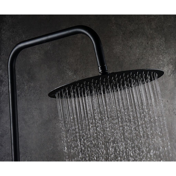 Верхний душ AQG Atlas 250x250 мм 11ATL0525R25, черный матовый фото 2