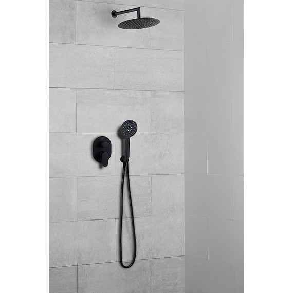 Душевая система для душа AQG Beta ER208 19BETER20805, черный матовый фото 2