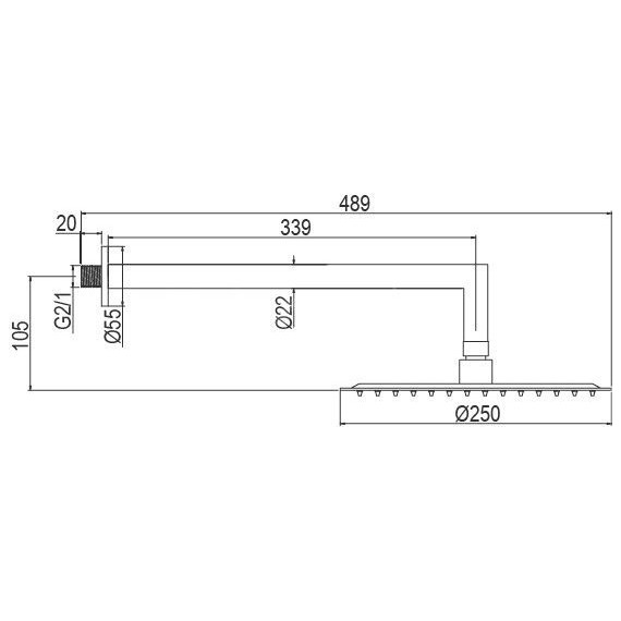 Душевая система для душа AQG Beta ER211 19BETER21102 фото 3