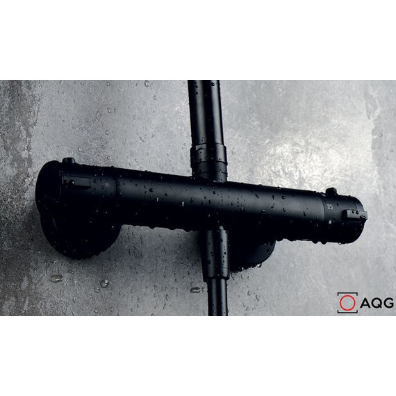 Душевая стойка с термостатом AQG Nite 20NITR25NID05, черный матовый фото 2