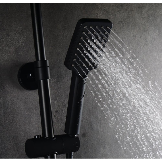 Душевая стойка AQG Alpha 21NITC25ALA05, черный матовый фото 4