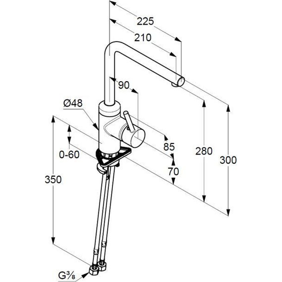 Смеситель для кухни Kludi L-INE 428143977, черный матовый фото 2