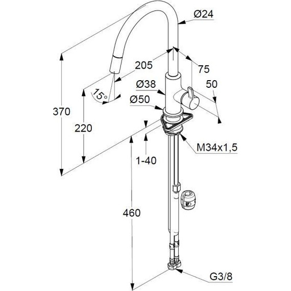 Смеситель для кухни Kludi Bingo Star XS 468513978, черный матовый фото 2