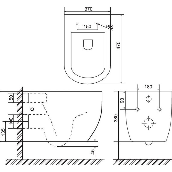 Унитаз подвесной безободковый Sole Pandora 2 black с крышкой микролифт, Цвет производителя: чёрный фото 10