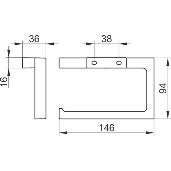 Держатель для туалетной бумаги Keuco Edition 11 11162130000, цвет хром чёрный - 6 Держатель для туалетной бумаги Keuco Edition 11 11162130000, цвет хром чёрный фото 6