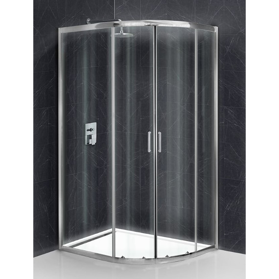Душевое ограждение BelBagno 100x80 см UNO-195-RH-2-100/80-C-Cr, хром/прозрачное фото 