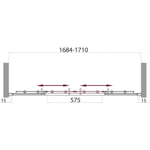 Шторка для ванны BelBagno 170 см UNO-VF-2-170/145-M-Cr, хром/матовое - 6 Шторка для ванны BelBagno 170 см UNO-VF-2-170/145-M-Cr, хром/матовое фото 6