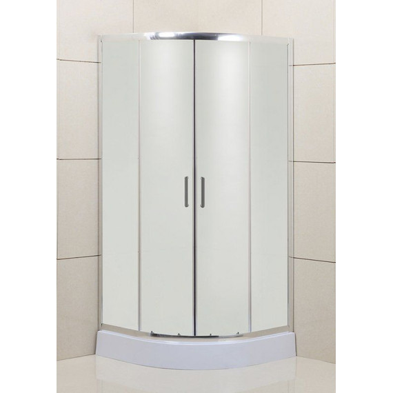 Душевое ограждение BelBagno 80x80 см UNO-195-R-2-80-P-Cr, хром/матовое фото 