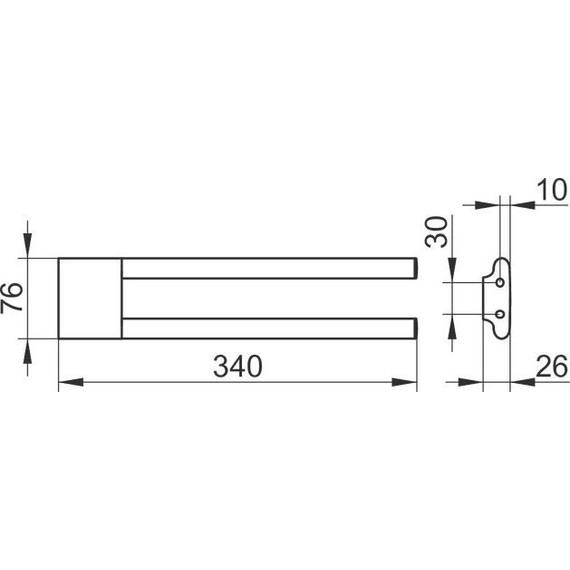 Полотенцедержатель Keuco Edition 400 34 см 11519010000 - 4 Полотенцедержатель Keuco Edition 400 34 см 11519010000 фото 4