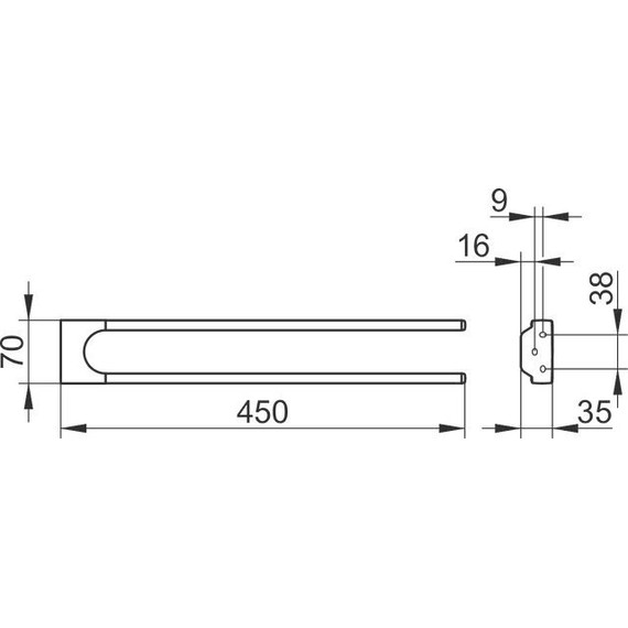 Полотенцедержатель Keuco Moll 45 см 12718010000 - 3 Полотенцедержатель Keuco Moll 45 см 12718010000 фото 3
